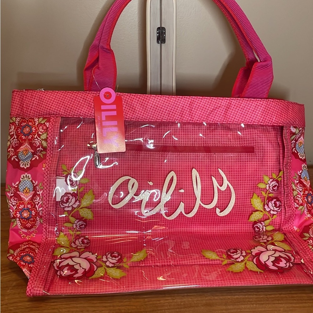 NWT Pink/Red Oilily Beach Bag
